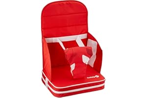 Safety 1st 2750827000 - Rialzo per sedile da viaggio, pieghevole, con cintura a 3 punti per una presa sicura, a partire da circa 18 mesi, Red Campus, rosso, 506 g