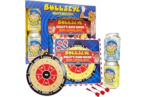 TOPLINE Bully's Quiz Night Set for Mens Gifts - Alcohol Gift Set of 2 x Bully Lager Beers 330ml, Magnetic Dartboard with 3 Darts & Quiz Book. Great Christmas Gifts for Men, Stocking Fillers for Dad Gifts