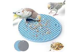 JEVND 2Pcs Bird Foraging Toys Puzzle, Bird Slow Feeder Mats, Interactive Parrot Foraging Toys to Increase Feeding Time, Bird Enrichment Toys for Parakeet, Cockatiel, African Grey, Conure, Budgies