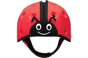 SafeheadBABY Award-Winning Infant Safety Helmet Baby Helmet for Crawling Walking Ultra-Lightweight Baby Head Protector Expandable and Breathable Toddler Head Protection Helmets - Ladybird Red
