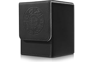 DECKDWELL Deck Box MTG with 2 Divider fits 100+ signal sleeved cards, mtg commander deck box Organizer for Yugioh CCG TCG Sports