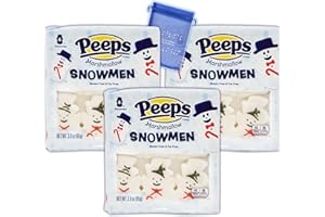 CORNERSHOP CONFECTIONS Peeps Schneemänner 18 Schneemänner Strumpffüller Bundle Pack – 3 einzeln versiegelte, geschenkbare 6 Marshmallow-Schneemänner Tabletts – Strumpffüller, Geschenk, Urlaub Leckereien – mit Cornershop