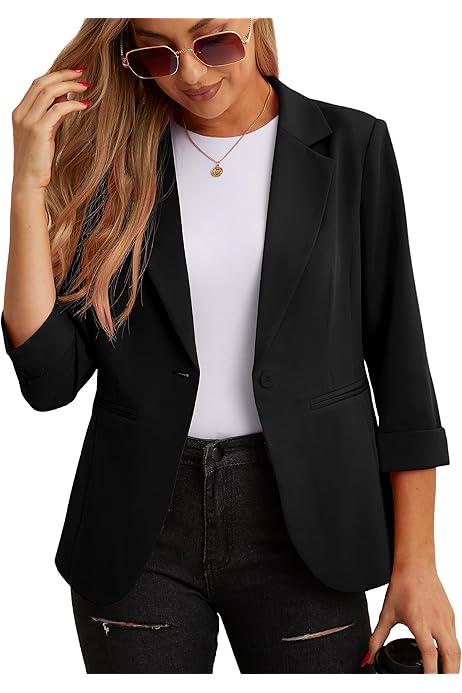Oversized Blazer Women AmeIAEA Womens Casual Blazers Open Front