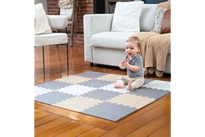 MioTetto Tappeto Gioco Bambini Certificato e Sicuro - Tappeto Gioco Neonato Facile da Pulire e da montare - Tappeto Bambini Decorativo e Elegante - Tappeto Puzzle Bambini per lo sviluppo dei bambini