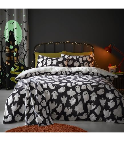 Parure De Lit Halloween Citrouille LCWWW – Housse De Couette Et Taies D’oreiller En Microfibre Douce, Tailles Simple/double/king