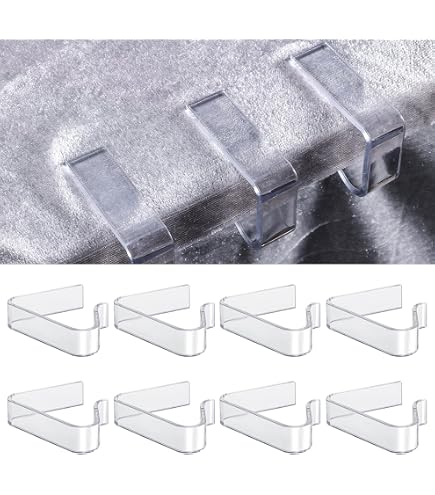 Lot De 4 Pinces à Nappe à Ressort - Fixation De Nappe Blanche - En Plastique - Forme Ronde
