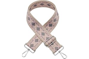 AYUEBO Bag Straps Replacement Crossbody Wide Shoulder Strap Bag Straps Adjustable Canvas Straps Crossbody Belts Silver Clasp