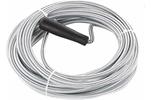 HAADI Drain Cleaner Unblocker Flexible Kitchen Sink Cleaning Snake Plunger Waste Pipe Hair Removal Wire Tool with Plastic Handle for Basins, Toilet, Bathroom, Bathtubs Sewers & Unclog (2m)