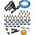 DIY Misting System Kit with Nozzles, Mist Pump, Pipe, Connectors etc. for Terrace/Balcony/Garden cooling/Animal Husbandry/Hydroponics/Fish Farming/Poultry & Dairy Farms (25 Nozzles)
