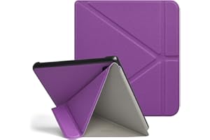 RSAQUAR Tenano Custodia per Kobo Libra Colour, Tolino Vision Colour (Rilascio 2024), Copertura Origami con Funzione di Sospensione/Risveglio Automatico - Viola