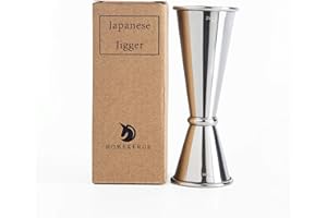Double Cocktail Messbecher: Edelstahl Bar Measuring Cocktail Jigger 1oz/2oz(30ml&60ml) von HOMEKEROS