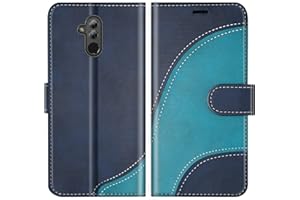 BoxTii Funda para Huawei Mate 20 Lite, Funda de PU Cuero para Huawei Mate 20 Lite, Magnético Carcasa Libro con Ranuras para Tarjetas, Azul