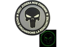LEGEEON Punisher DIEU JUGERA NOS ENNEMIS Glow Dark ACU Navy Seals DEVGRU PVC 3D Touch Fastener Patch