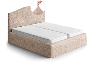 ‎PAULATO Paulato Husse für Doppelbett über das Kopfteil und Grundgestell rüberziehen, Husse für Boxspringbetten 130-180cm Mikrofaser, bi-elastisches, kratzfestes und maschinenwaschbares Gewebe Made in Italy