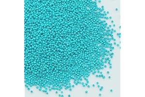 VOOMOLOVE Bulk 2mm Turquoise Seed Beads for Jewelry Making 110 Grams About 10080pcs,12/0 Glass Craft Beads for Making Earrings, Bracelets, Pendants, Waist Jewelry, DIY Handmade（Turquoise）