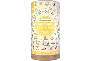 VOLKSSHAKE Veganes Protein cremige Vanille | 1000g | 12 pflanzliche Proteinquellen | Ohne Sucralose | Ohne Soja & Gluten | Premiumqualität vom Bodensee | Made in Germany