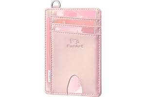 FurArt Credit Card Holder Wallet, Slim RFID Blocking Minimalist Women's Card Wallet