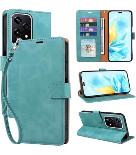Asuwish Phone Case For Honor 200 Lite 5G (6.7") Wallet With Tempered Glass Screen Protector And Sunflower Leather Slim Flip Cover Card Holder Stand Cell Accessories Honor200 200Lite Women Men Gray