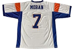 JKNAKN Blue Mountain State 7 Alex Moran Fußballtrikot, Blau / Weiß