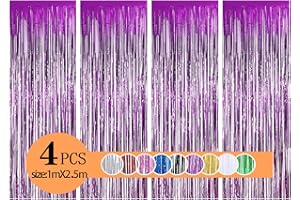 YIIKY Metallische Lametta Vorhänge/Folie Hintergrund Fringe Vorhänge für Geburtstag Party/Hochzeit, DIY Photo Booth Dekorationen, Tür Fenster Hintergrund Foto Requisiten für Festival(1x2.5m)