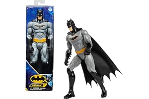DC COMICS BATMAN - Figurine Batman Articulée De 30 cm - Figurine Super Héros - Gris Et Noir - Figurine Batman Renaissance - Batman Jouet à Collectionner - Jouet Enfant 3 Ans et