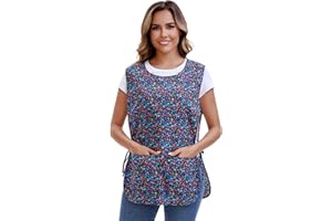 Nanxson Femmes Tablier de Cuisine Coton Motif Gilet Imprimé avec Lacets Tablier avec 2 poches pour la cuisine, la pâtisserie