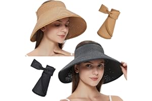 Maylisacc Cappello Visiera Pieghevole Cappello Estivo da Sole Donna con Lovely Bowknot da Donna UPF 50