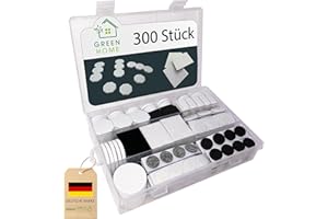 GREEN HOME Möbelgleiter Box | Filzgleiter Set | 300-teilig – Möbelgleiter & Antirutsch Pads selbstklebend – Bodenschutz für Stuhl, Tisch & Möbel | Kratzschutz für Parkett, Laminat & Fliesen
