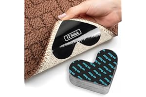 TLIDFGEO Antirutschmatte für Teppich，12 Stück Waschbare und Wiederverwendbare Teppich Antirutschunterlage, Herzform Anti Rutsch Teppichunterlage Teppich Stopper Anti Rutsch Pads Antirutsch Teppich