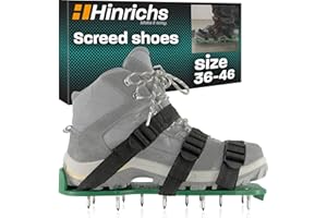 Hinrichs Lawn Aerator Shoes - 2x Garden Aerator Shoes with 25 mm spikes - Size adjustable Lawn Aeration Shoes for use on Screed & for Lawn Aeration - Lawn Shoes with Spikes - Airator Shoes