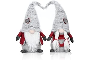 ‎EKARSEN EKARSEN Handgemachte Paar Wichtel GNOME Hausdeko Zwerg Puppen für Valentinstag Weihnachten Neujahr Ostern und Kinder Spielzeug