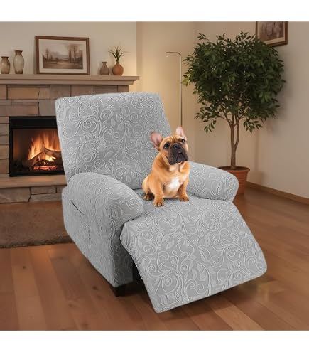 Surwin Housse De Fauteuil Relax Extensible 1 Place Avec Poche Latérale - Protection Douce Lavable