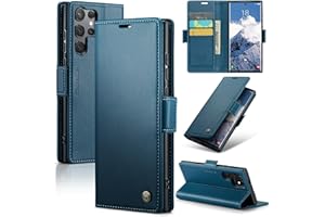 Rerzoiro Funda para Samsung Galaxy S25 Ultra, Funda de Cierre Magnético, Cartera de Cuero PU con [Bloqueo RFID], Ranura para Tarjetas, Carcasa de Libro, Case para Samsung Galaxy S25 Ultra, Azul