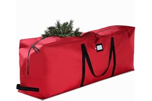 ZOBER Premium Jumbo Christmas Tree Storage Bag - Fits Up to 9 FT. Tall Artificial Christmas Trees, Durable Handles, Sleek Dual Zipper & Card Slot - Xmas Bag Made of Tear Proof 600D Oxford - 5 Year Warranty