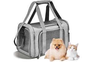 Transportväska för katt hund vikbar katttransportbur 45 × 30 × 30 cm andningsaktiv bärbar hundtransportlåda upp till 8 kg med