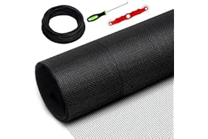 KUOGAS Fly Screen Window, DIY Insect Protection Window 250 x 120 cm, Robust Fibreglass Fly Net Window, Cat Protection Net Suitable for Balcony, Living Room, Patio, Roof Window for Insect Protection