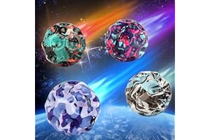 Xingsky Astro Jump Ball, Moon Ball 4 piezas de goma saltos, bola de rebote de 7 cm Galaxy Ball, Jumpball Bouncy Ball, pelota de goma alta para niños al aire libre