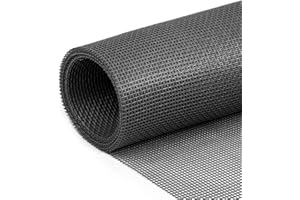 fowong DIY Moustiquaire Fenetre, 90x228cm Moustiquaire en Polyester Super Durable, Protection n°1 Anti-Insecte : Maille Fine Anti-Moustique, Découpable & Indéchirable -Gris