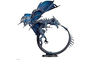 Dungeons & Lasers Xenodragon Dragon - Figura en miniatura de 157 mm de altura con base escénica, 5E compatible con juegos de rol DND y mesa, altamente detallada y sin pintar, de Archon Studio