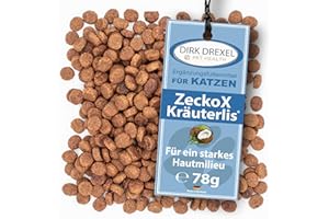 Dirk Drexel ZeckoX Kräuterlis für Katzen | Leckerlis mit Kräuterextrakten | natürliche Ernährung mit Kokosnuss & Karde 3 Monatskur