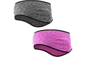 MINISOISO 2 sztuki, opaska na uszy, zimowa sportowa opaska na głowę, damska opaska sportowa, elastyczna ciepła tkanina, uniseks, dla dorosłych, mężczyzn, kobiet, sport, jazda na nartach, bieganie,