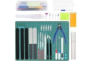 QLOUNI 32 Pezzi Gundam Kit Modellismo,Modeler Basic Tools,Hobby Building Craft Set,Hobby Gunpla,Kit Modellismo per La Riparazione e Il Fissaggio del Modellismo di Base