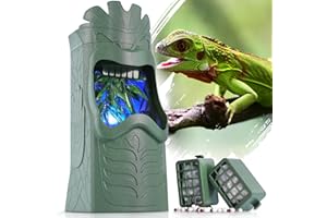 NEPTONION 【Unique Hydration】 Reptile Water Feeder with Bad Stuff Filter, Auto Shutdown and Filling Reminder, great for Chameleons, Frogs, Geckos, Bearded Dragons, Green (an Extra Filter included)