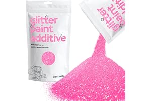 Baby Pink Glitter Paint Additive 100g for Adding Sparkle to Paints & Varnish | Paint Walls Sparkly Add to Emulsion, Acrylic or Lacquer Indoor | Hemway