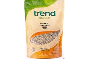 Trend Organic Sunflower Seeds, 1kg - Packed with Healthy Fats, Rich in Protein and Fibre, Loaded with Vitamin E, Magnesium and Selenium, Certified Organic Vegan Snack, Non-GMO, No Additives, Raw