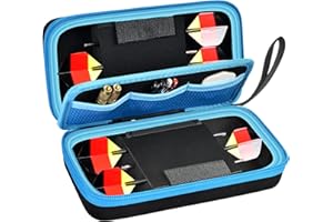 ALKOO Dart Case Holder Bag for Steel and Soft Tip Darts Set, Storage Organizer Holds 6 Darts and Tips, Shafts and Flights Accessories (Cases Only)- Black (6 Darts Space)