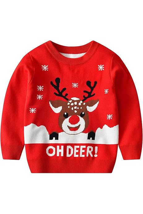 Vetement Noel Bebe Pull Jacquard De Nou00ebl Garu00e7on Gris - Main Image