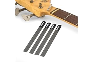 StewMac Lot de 4 limes à rainurer à écrou jaugé pour basse 4 cordes