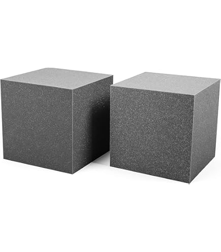 ACOUSPANEL Pro Akoestische Platen met Resonatoren, 12 Stuks, 30x30x5cm, Akoestisch Schuim, Niet Vacuümgecomprimeerd, Kleur Antracietgrijs