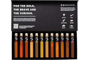 Chilli No. 5 Passport Piccanté | Coffret Sauce Piquante du Monde- 12 flacons en verre de 25 ml, Coffret Cadeau Gourmet, Super-aliments Sains, Végan, Sans Gluten, Sans Arômes